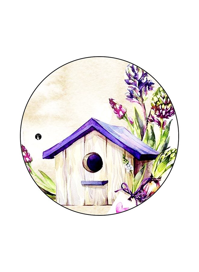 Vintage Art Printed Mouse Pad Brown/Purple