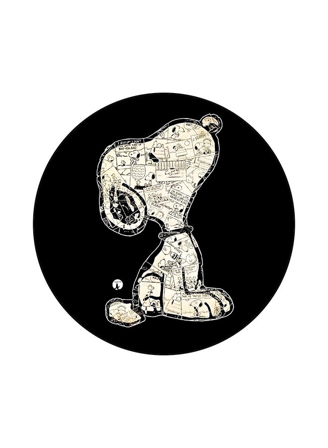 بي بي لوح ماوس بطبعة شخصية سنوبي أسود / أبيض كريمي