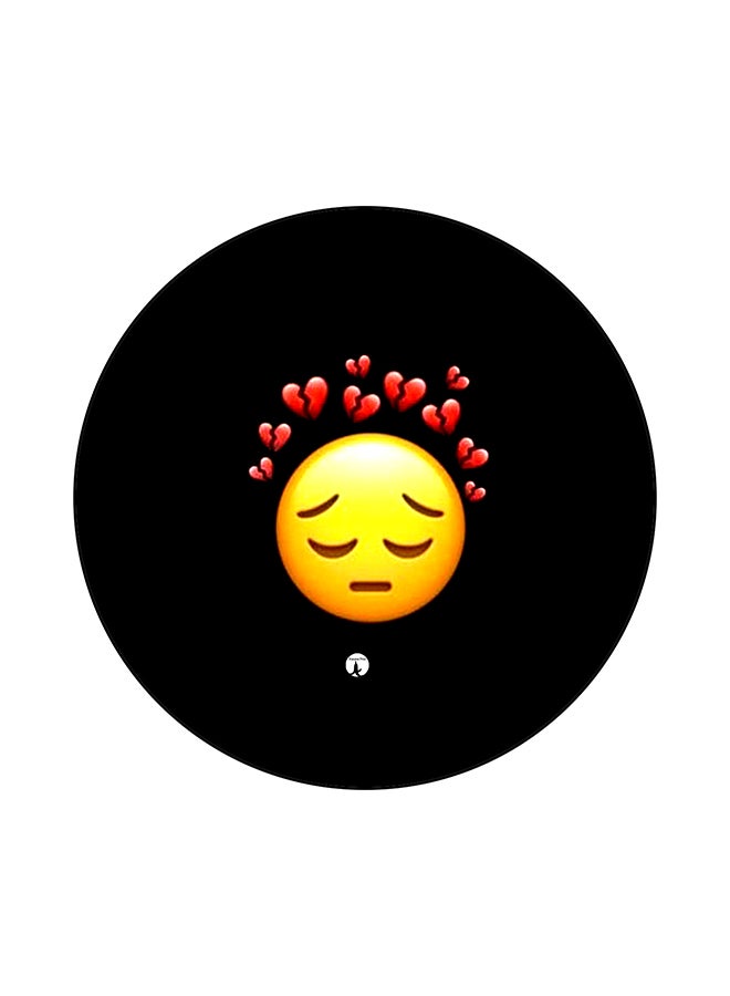 BP Emojis Printed Mouse Pad Black/Yellow