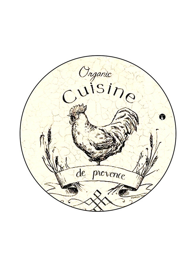 A Rooster Printed Mouse Pad Brown