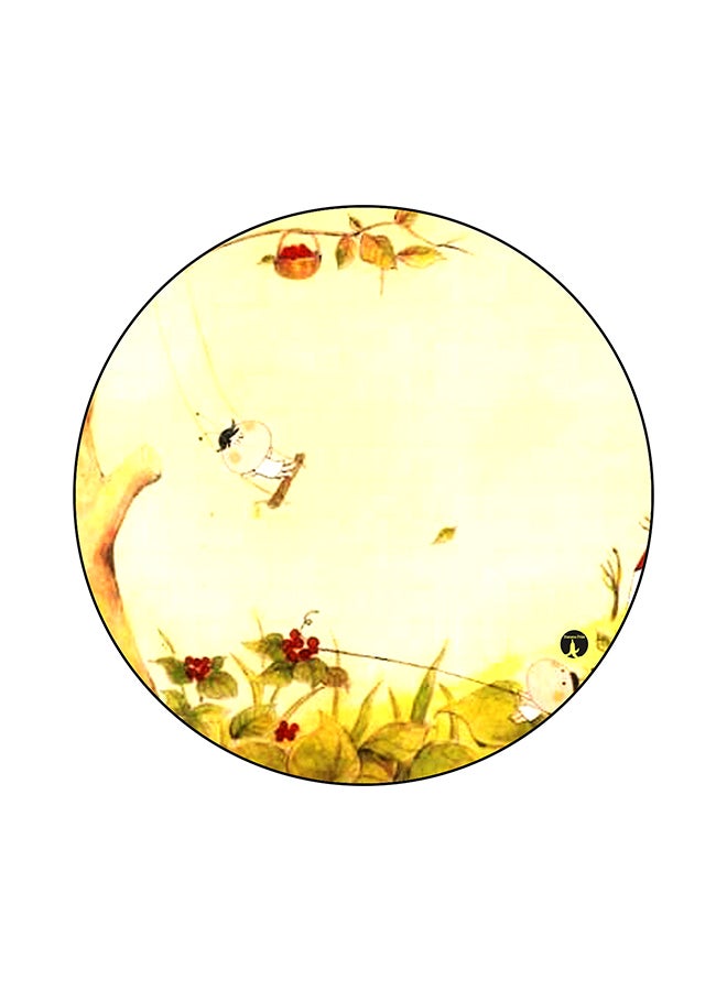 BP Flowers Printed Mouse Pad Yellow/Green