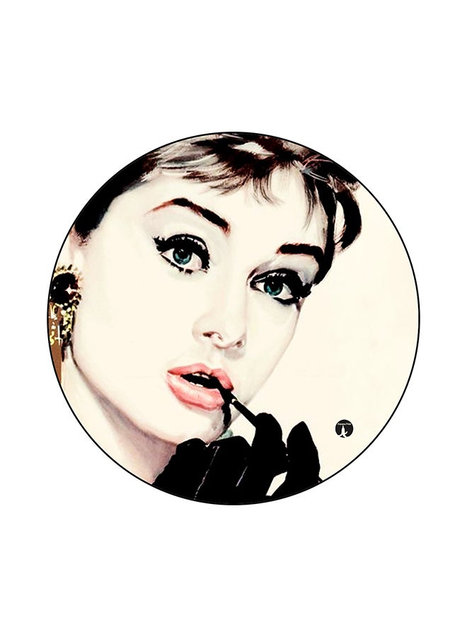 BP Audrey Hepburn Printed Mouse Pad Beige/Black