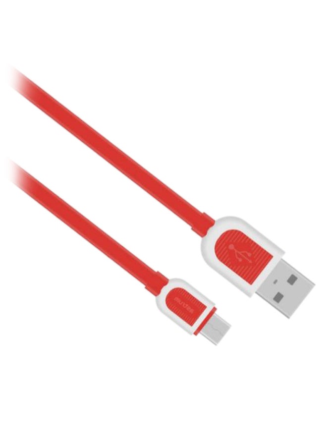 Astrum USB Micro To USB-C Data Sync And Charging Cable Red/White - Image 2