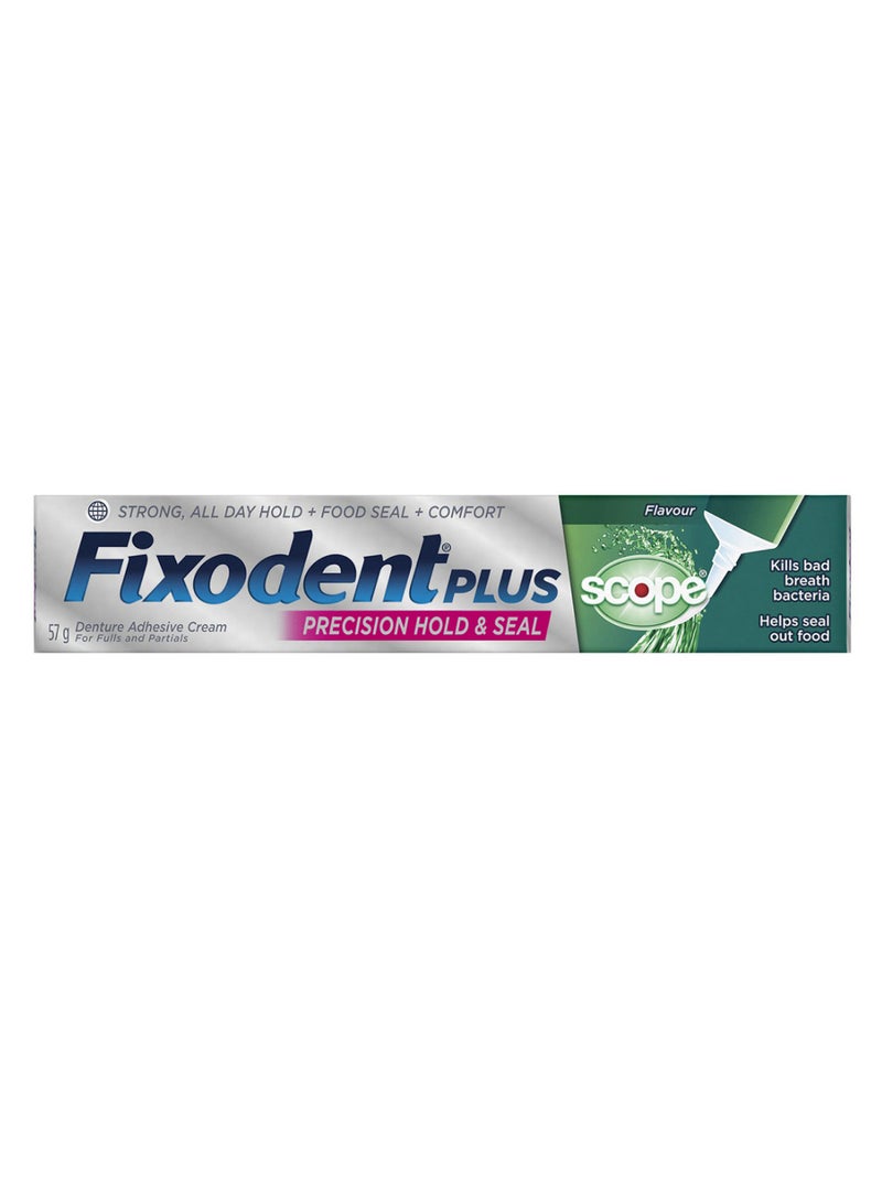 Fixodent Precision Hold And Seal Scope Denture Adhesive Cream 57grams 