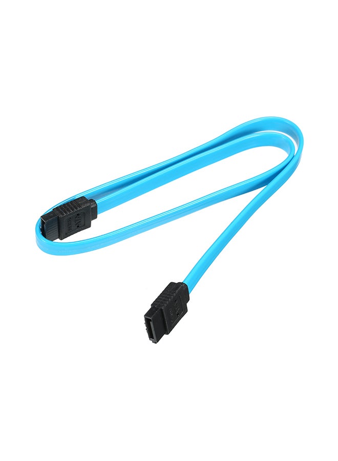 SATA III with Locking Latch Cable And Connector Blue & Black - Image 1