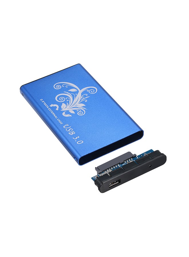HDD Case SATA Converter Adapter External Hard Drive Blue - Image 2