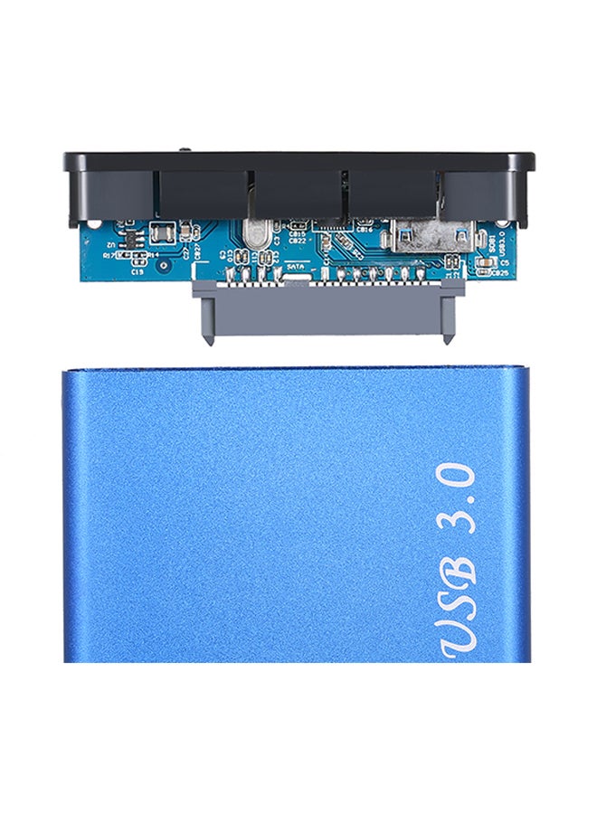 HDD Case SATA Converter Adapter External Hard Drive Blue - Image 3