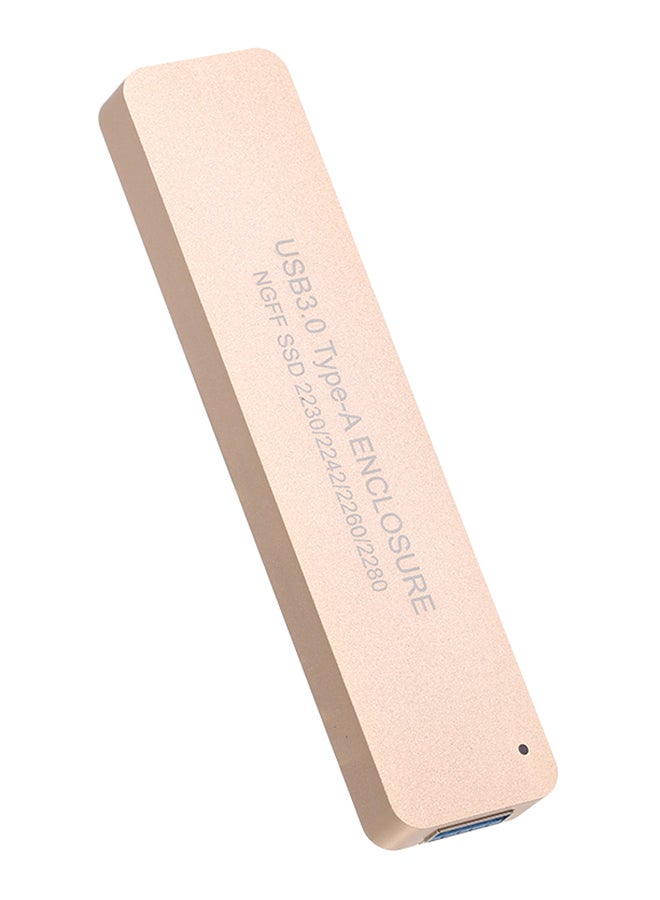 Retractable NGFF SSD USB3.0 Type-A Enclosure Flash Drive Pink - Image 1