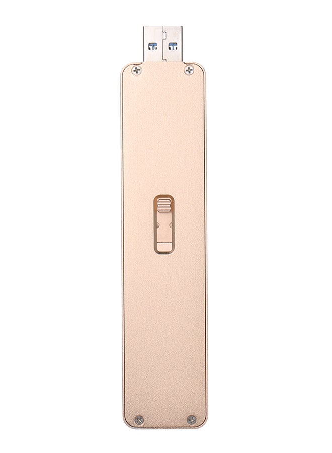 Retractable NGFF SSD USB3.0 Type-A Enclosure Flash Drive Pink - Image 2