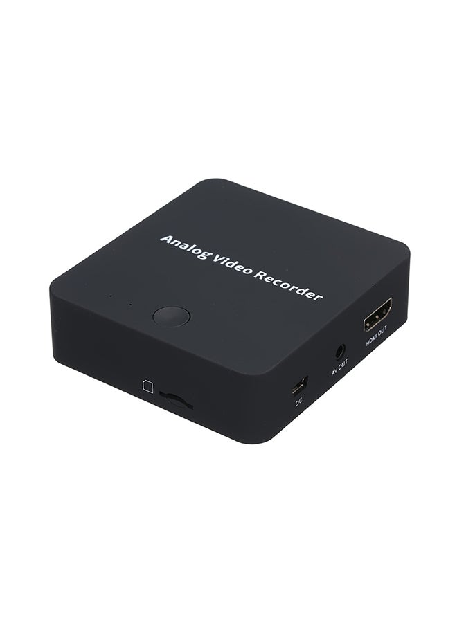 AV Capture Analog To Digital Recorder Converter With Audio Video Input AV HDMI Output To Micro SD TF Card black
