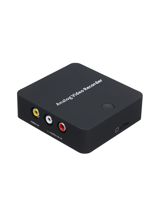AV Capture Analog To Digital Recorder Converter With Audio Video Input AV HDMI Output To Micro SD TF Card black