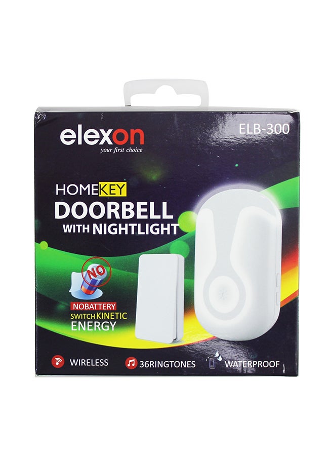 elexon Home Key Door Bell With Night Light White/Grey 4.5inch  - Image 2