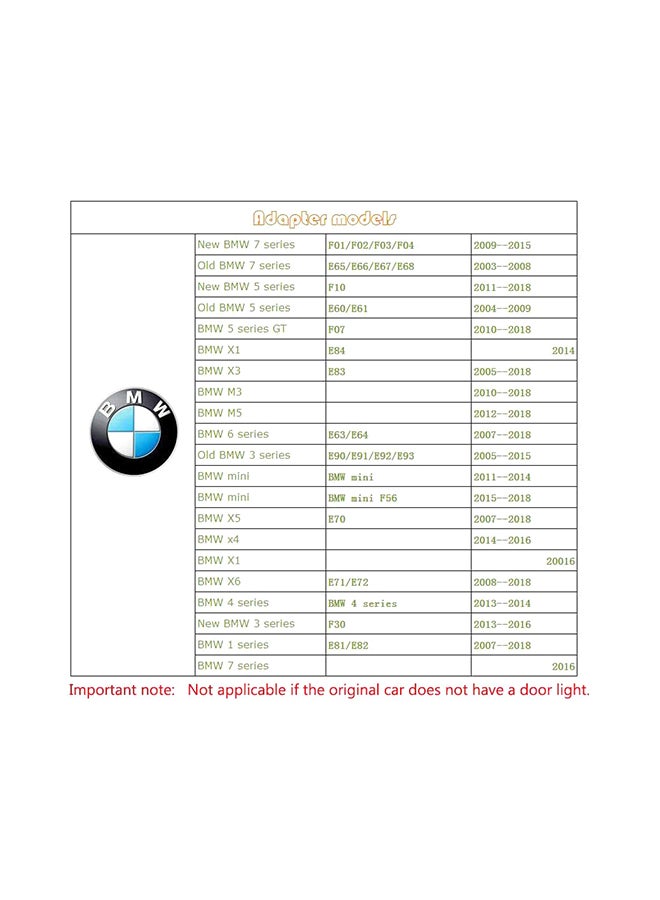Generic 2-Piece Car Door LED Light Logo Set  - Image 2