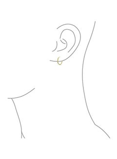 BLING JEWELRY 14 Karat Gold Hoop Earrings  - Image 2