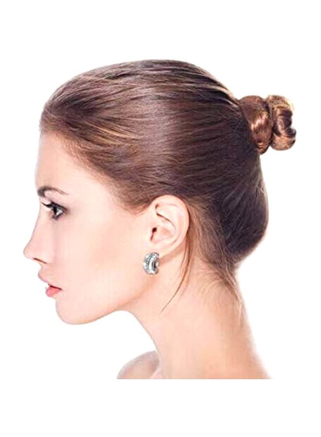 BLING JEWELRY - Rhodium Plated Brass Cubic Zirconia Studded Clip On Earrings - Image 1