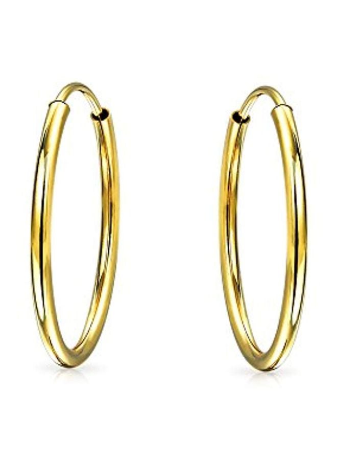 BLING JEWELRY - 14 Karat Gold Hoop Earrings - Image 1