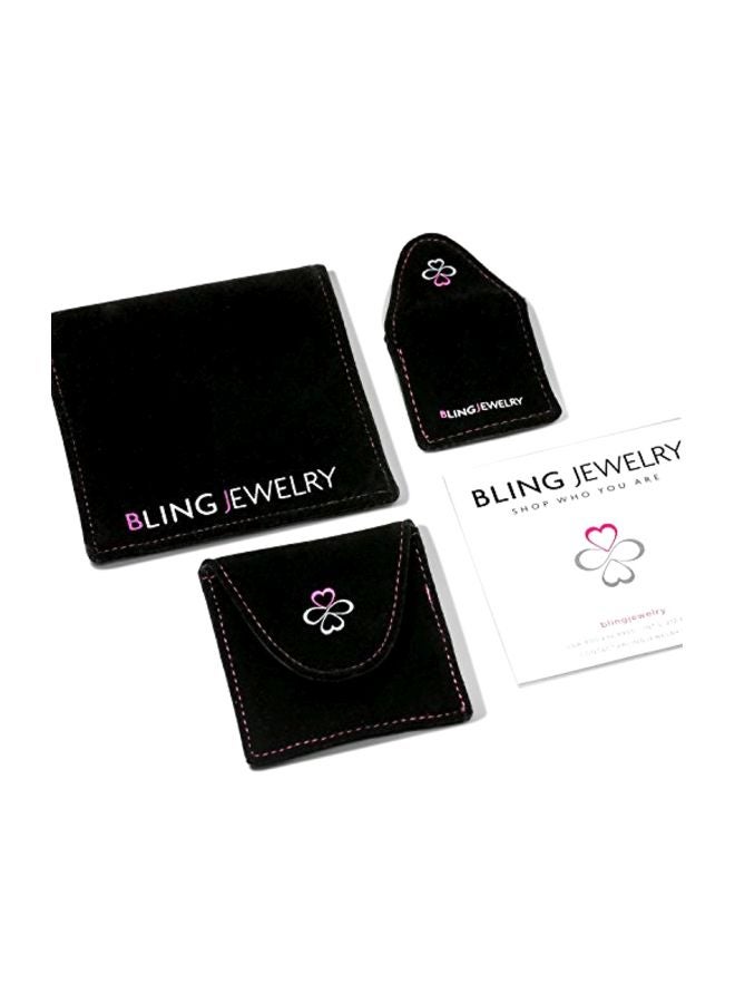 BLING JEWELRY - Rhodium Plated Brass Cubic Zirconia Studded Clip On Earrings - Image 1