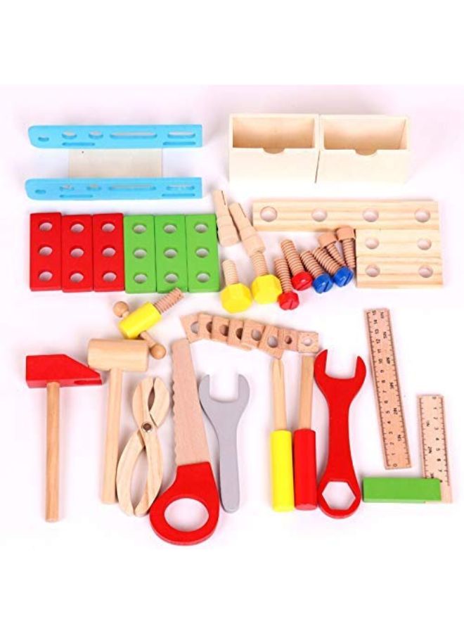 طقم بازل خشبي بتصميم صندوق أدوات - Image 2