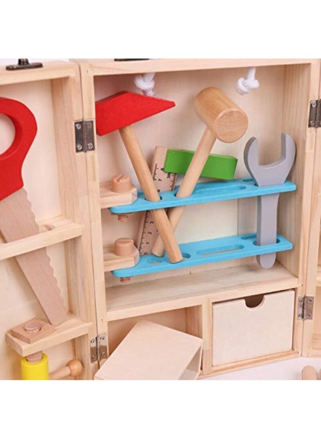 طقم بازل خشبي بتصميم صندوق أدوات - Image 3