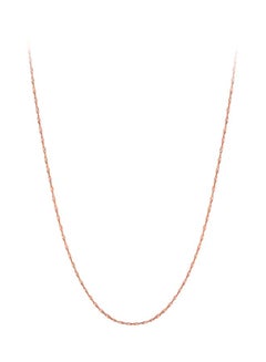 Rose Gold Plated Sterling Silver Rope Link Chain Necklace