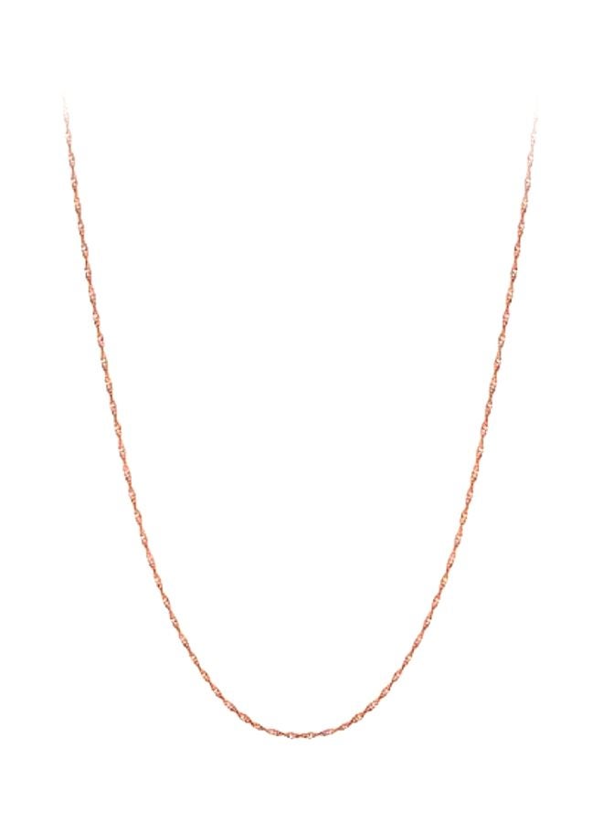 BLING JEWELRY - Rose Gold Plated Sterling Silver Rope Link Chain Necklace - Image 1