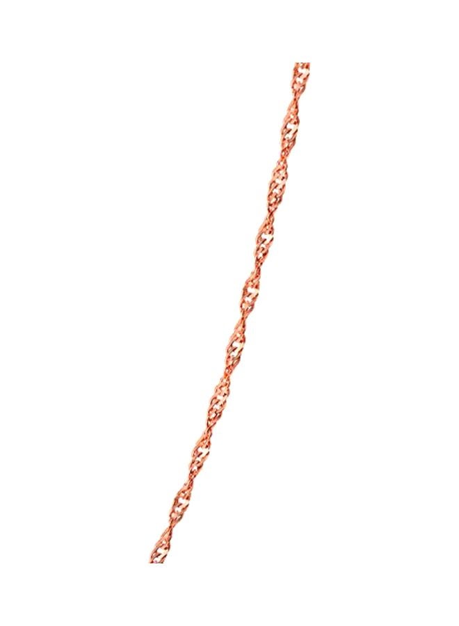 BLING JEWELRY - Rose Gold Plated Sterling Silver Rope Link Chain Necklace - Image 1