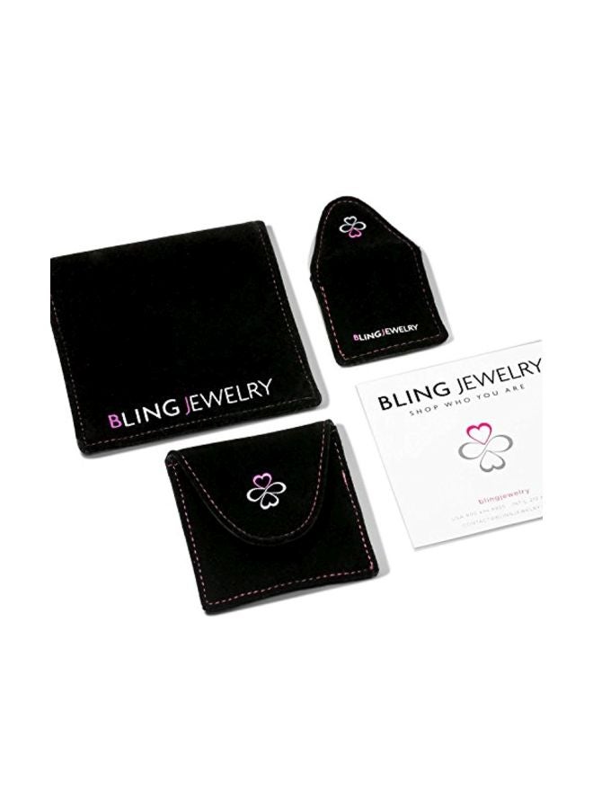 BLING JEWELRY Gold Plated Crystal Studded Clip On Earrings  - Image 4