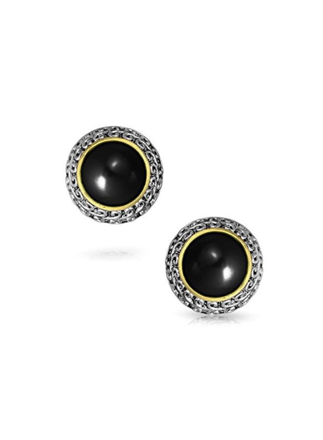 بلينج جولري أقراط مزودة بمشبك مصنوعة من خليط معدني ومطلية بالذهب والروديوم - Image 2