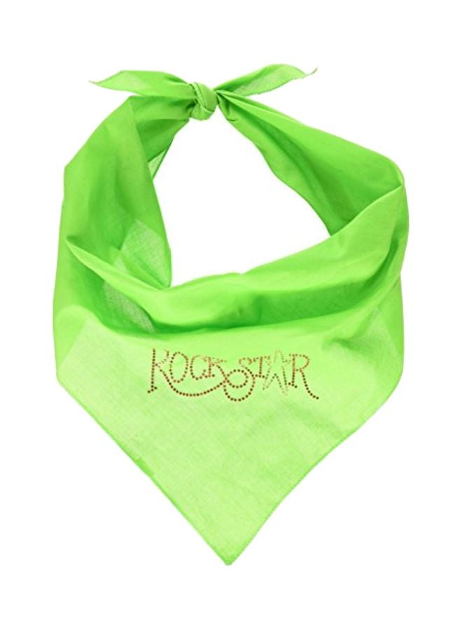 Mirage Pet Products Rock Star Rhinestone Pet Bandana Lime Green L