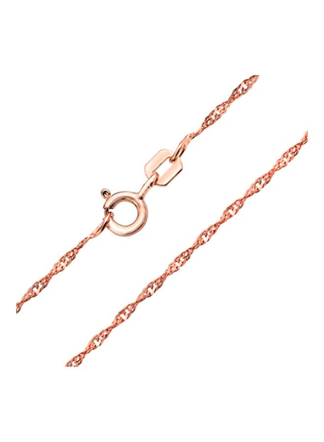 BLING JEWELRY - Rose Gold Plated Sterling Silver Rope Link Chain Necklace - Image 1