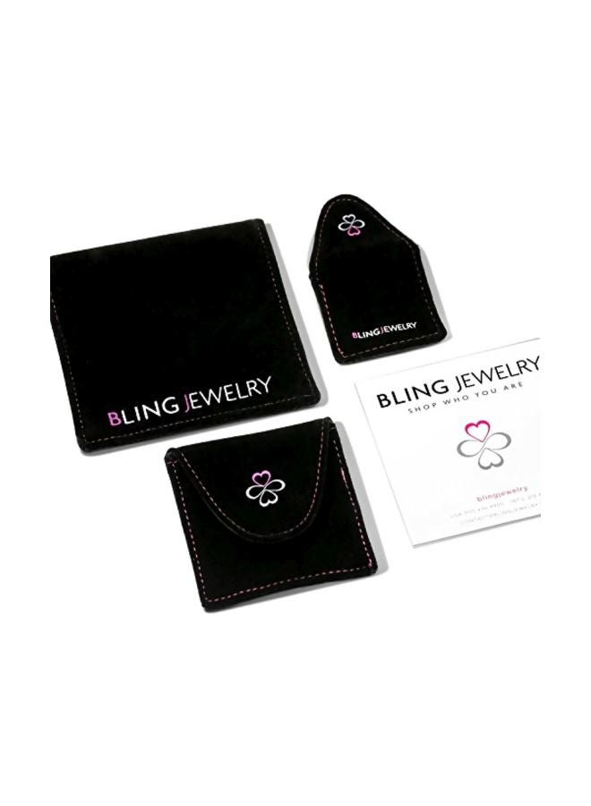 BLING JEWELRY Sapphire Studded Clip On Earrings  - Image 4