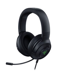 RAZER Razer Kraken X USB Ultralight Gaming Headset: 7.1 Surround Sound - Lightweight Frame - Green Logo Lighting - Integrated Audio Controls - Bendable Cardioid Microphone - for PC - Classic Black  - Image 1