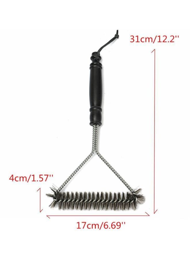 فرشاة تنظيف أسلاك الشواء غير اللاصقة أسود / فضي 12بوصة  - Image 2