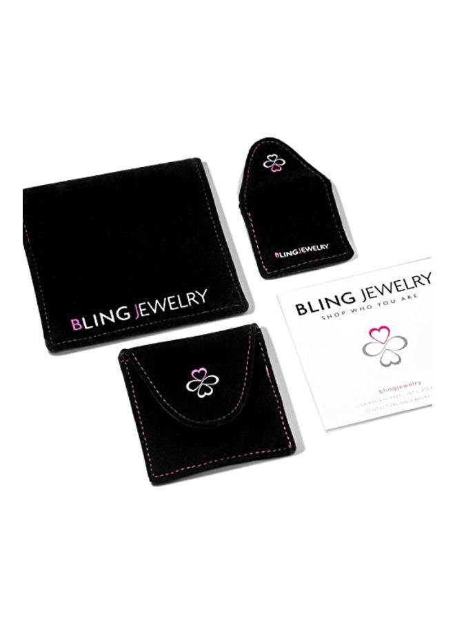 BLING JEWELRY 925 Sterling Silver Peace Sign Pendant Necklace - Image 2