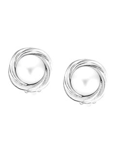 Pearl Studded Clip On Earrings