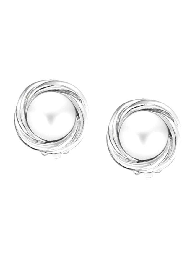 BLING JEWELRY - Pearl Studded Clip On Earrings - Image 1