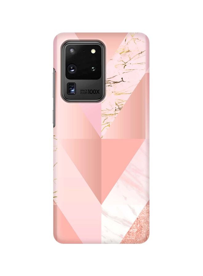 Classic Series Printed Case Cover For Samsung Galaxy S20 Ultra Marble Pink Vintage