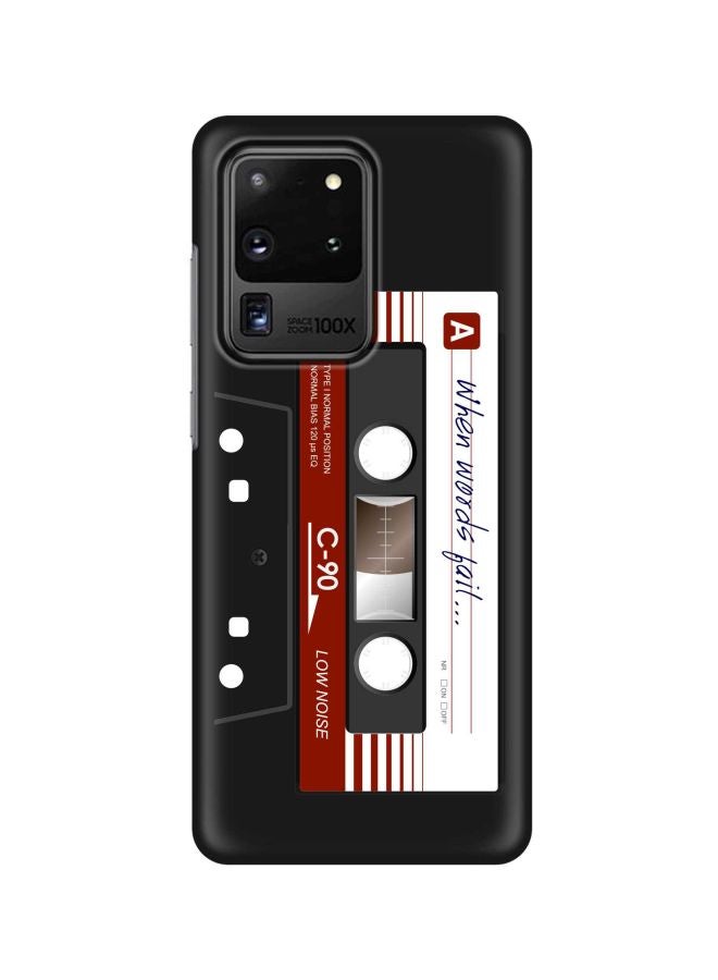 Classic Series Printed Case Cover For Samsung Galaxy S20 Ultra When Words Fail (Black Tape)