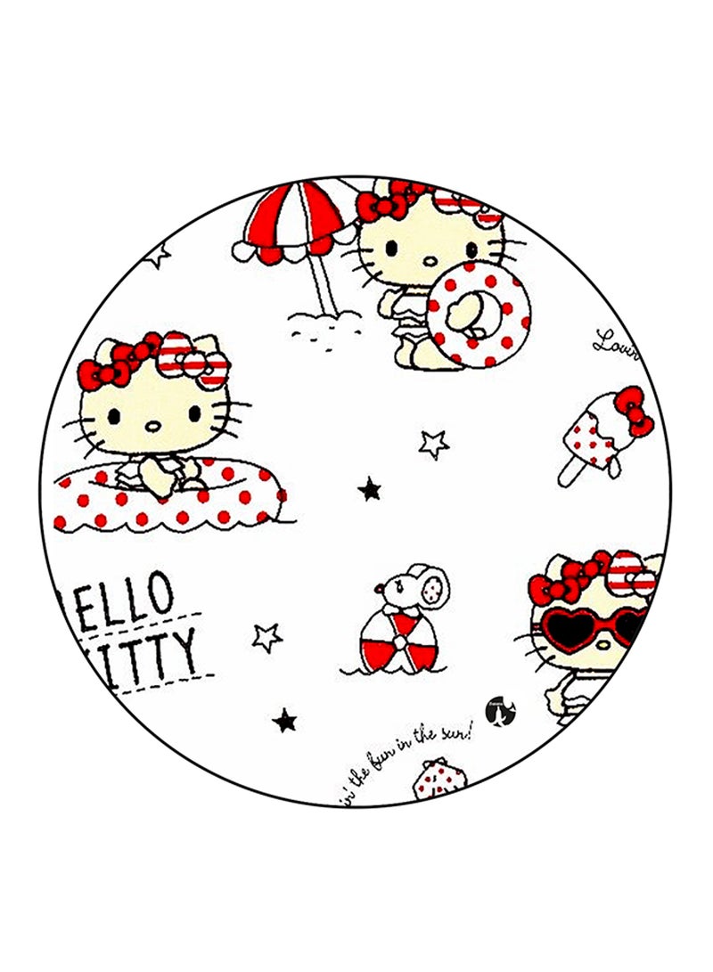 بي بي شارة كبيرة مستديرة بدبوس وطبعة هالو كيتي متعدد الألوان - Image 1