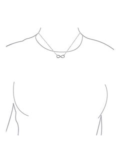 BLING JEWELRY 925 Sterling Silver Cubic Zirconia Studded Love Infinity Pendant Necklace  - Image 2