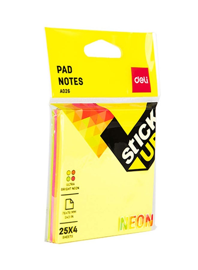 مفكرة ملاحظات لاصقة متعدد الألوان