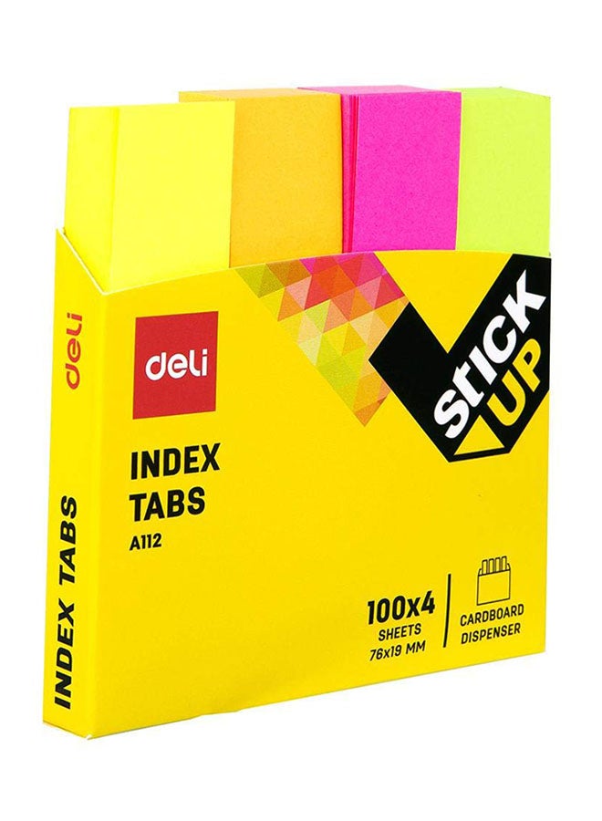 ديلي عبوة من 100 ورقة ملاحظات لاصقة لصفحات فهرس المذكرات متعدد الألوان