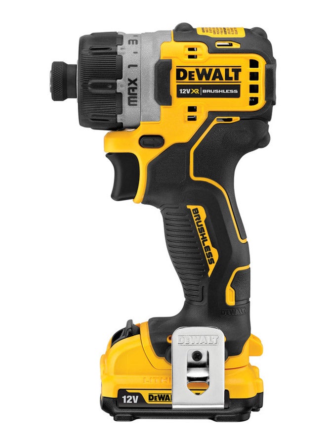 ديوالت مثقاب لاسلكي صغير بجهد 12 فولت أصفر/أسود - Image 1