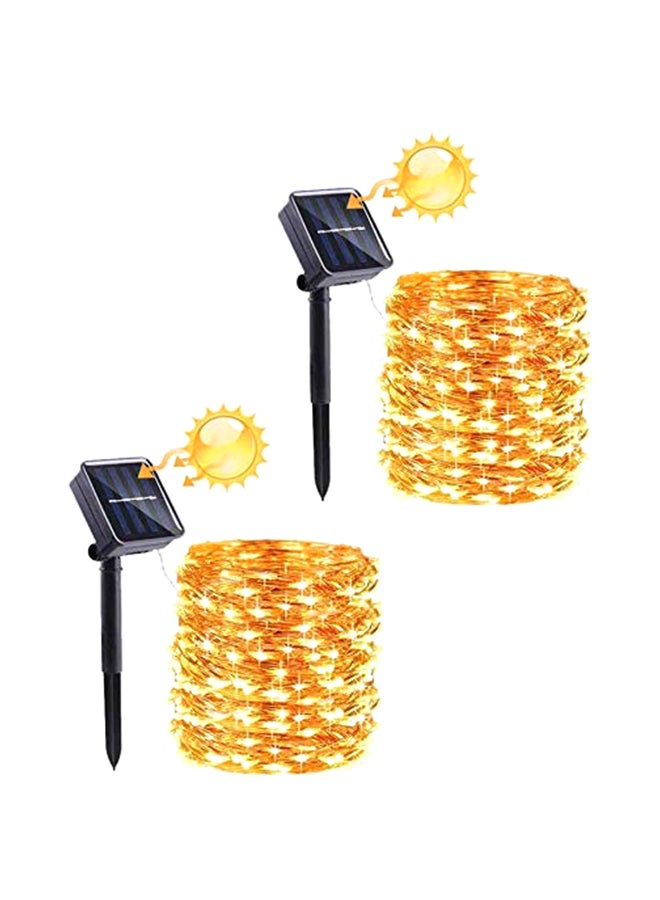 Joyway - 2-Piece Carbon Solar String Light Set Golden 5.8x4.5x2.1inch - Image 1