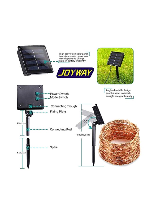 Joyway - 2-Piece Carbon Solar String Light Set Golden 5.8x4.5x2.1inch - Image 1