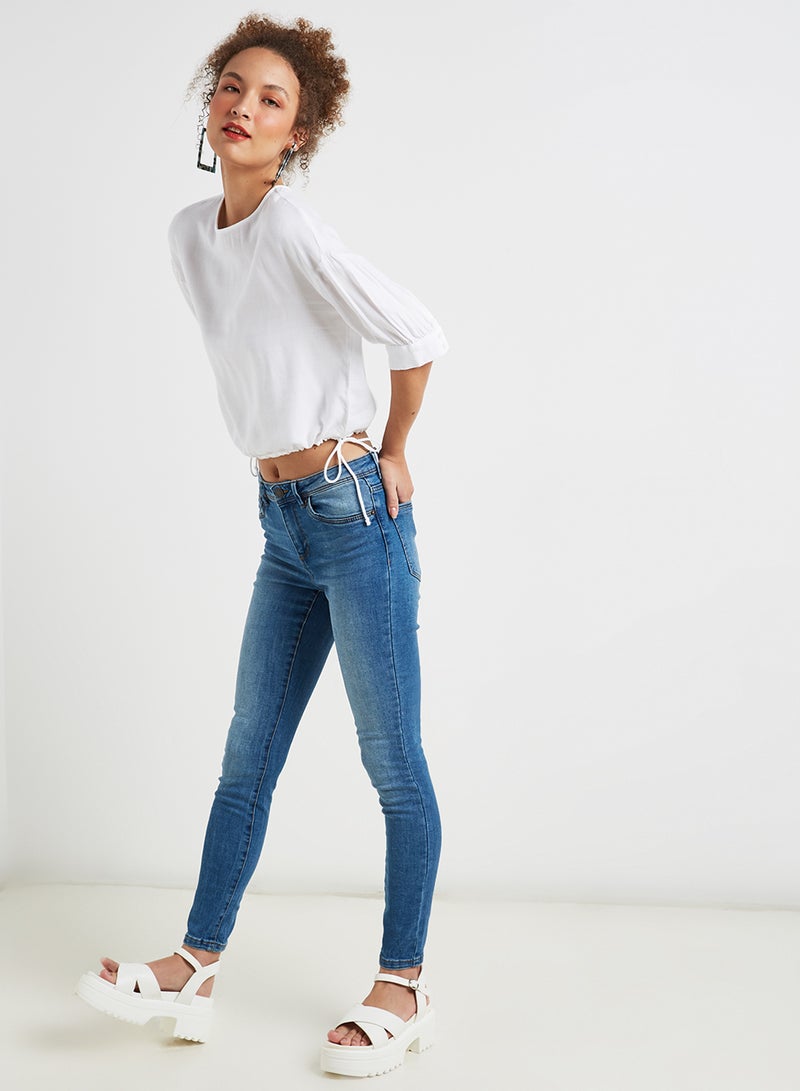 NOISY MAY - Gary Cropped Top Bright White - Image 1