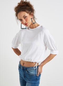 Gary Cropped Top Bright White
