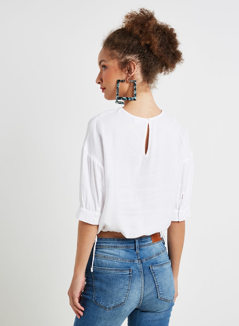 NOISY MAY - Gary Cropped Top Bright White - Image 1