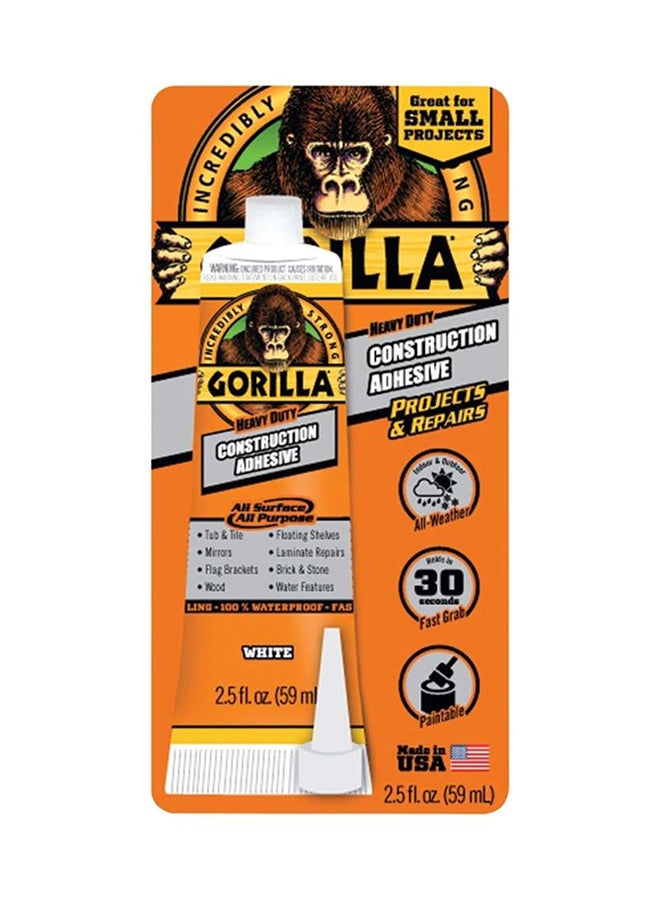 Gorilla Heavy-Duty Construction Adhesive Tube Multicolour 