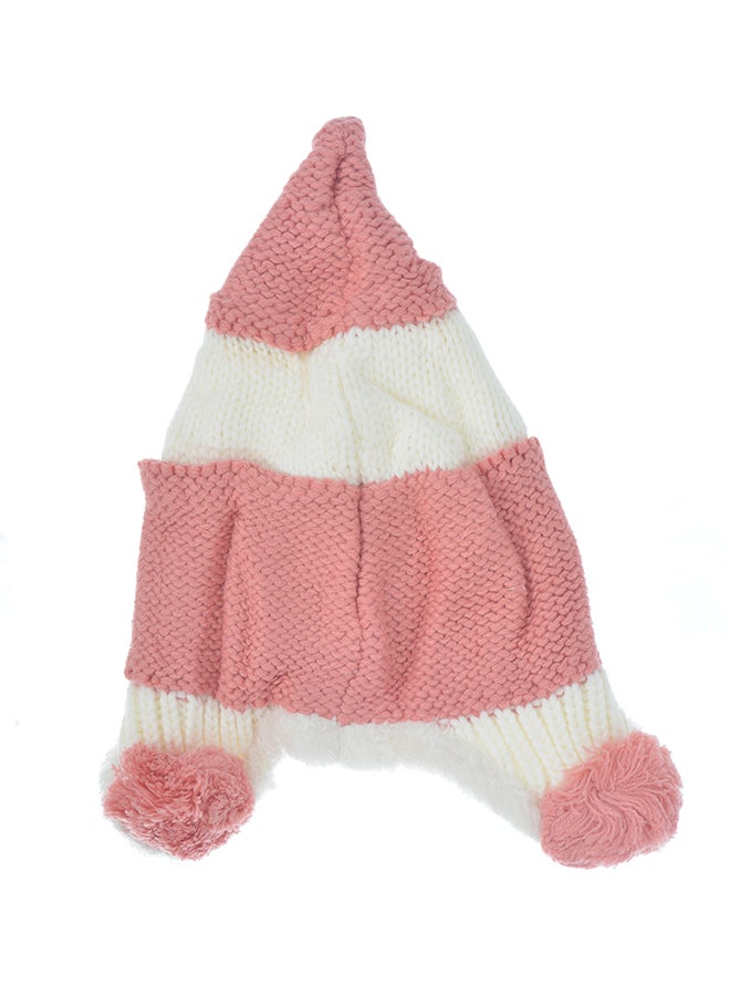 Regular Fit Knitted Beanie Rose/White - Image 1